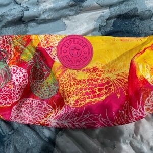 Kipling Pineapple Print Cosmetic Bag in Pink, Yellow & Green